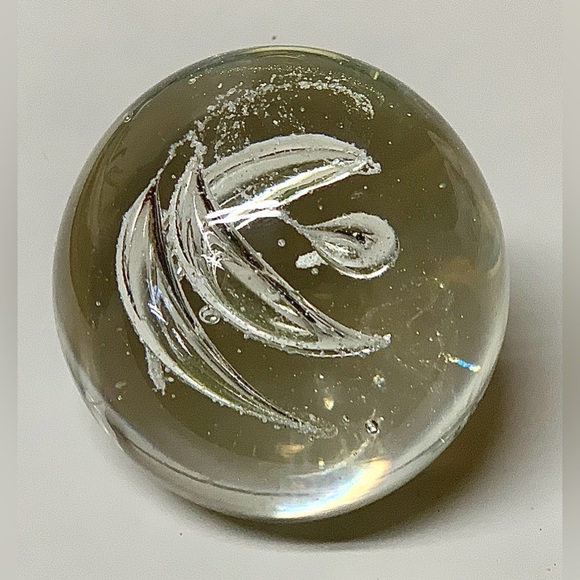 Vintage Murano Style Double Helix Swirl Controlled Bubble Art Glass Paperweight - Picture 14 of 14